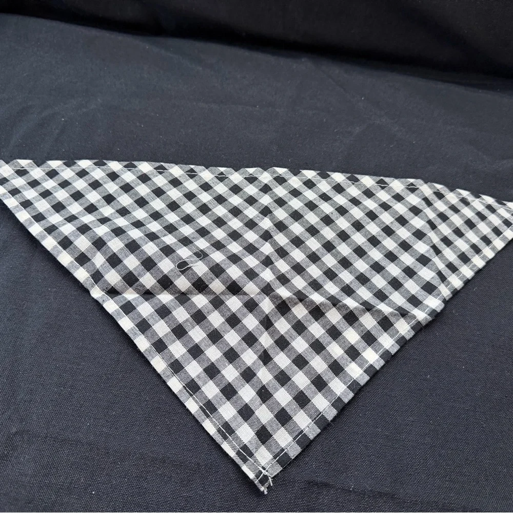 New Black and White Check Design Dog Bandanna